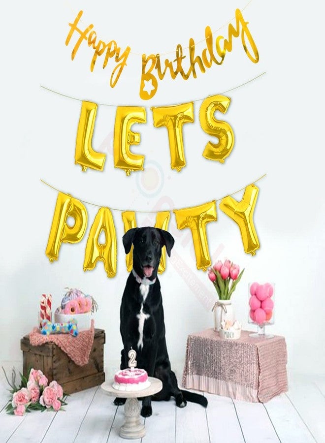 بروبسيكل بالون حروف ذهبي من بروبسيكل، وأوراق حروف مكتوبة بخط اليد تحمل عبارة "عيد ميلاد سعيد" | زينة حفلة عيد ميلاد جرو - عبوة من 7 بالونات - Image 5